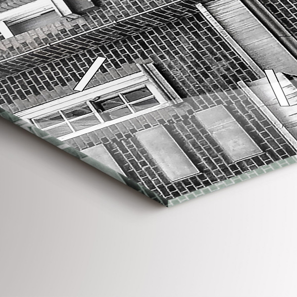 Téglalap alakú üvegóra Piros emeletes busz