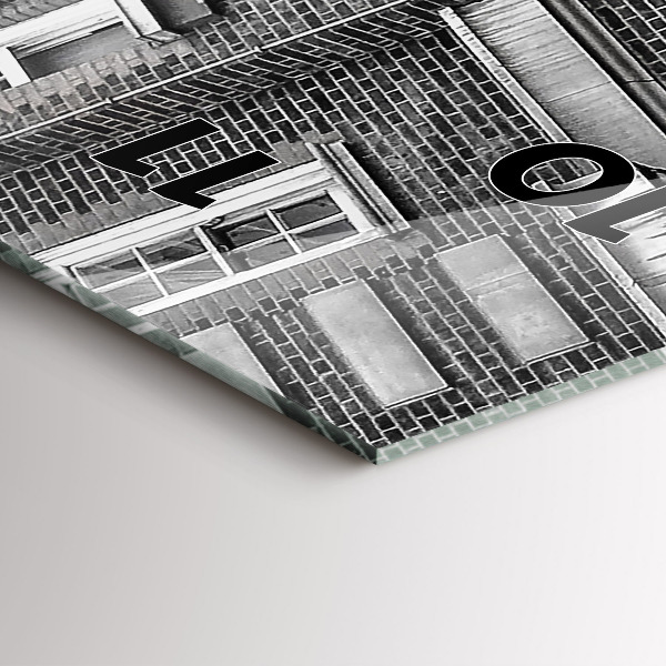 Téglalap alakú üvegóra Piros emeletes busz