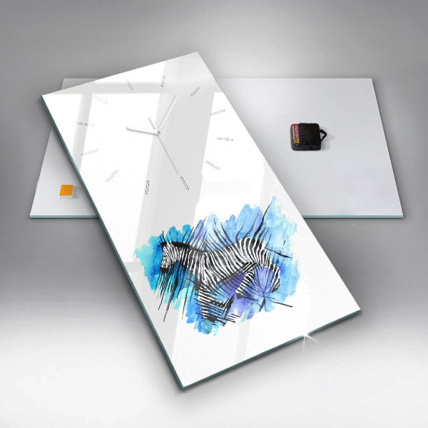 Téglalap alakú üvegóra Festett Zebra Aszimmetria