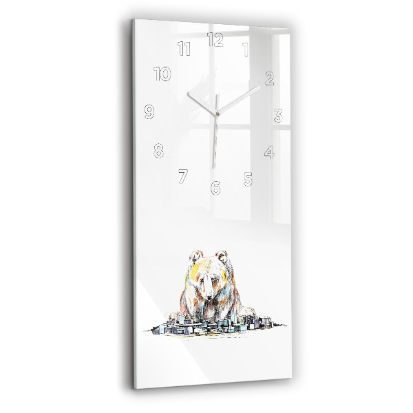 Téglalap alakú üvegóra Absztrakció medve város