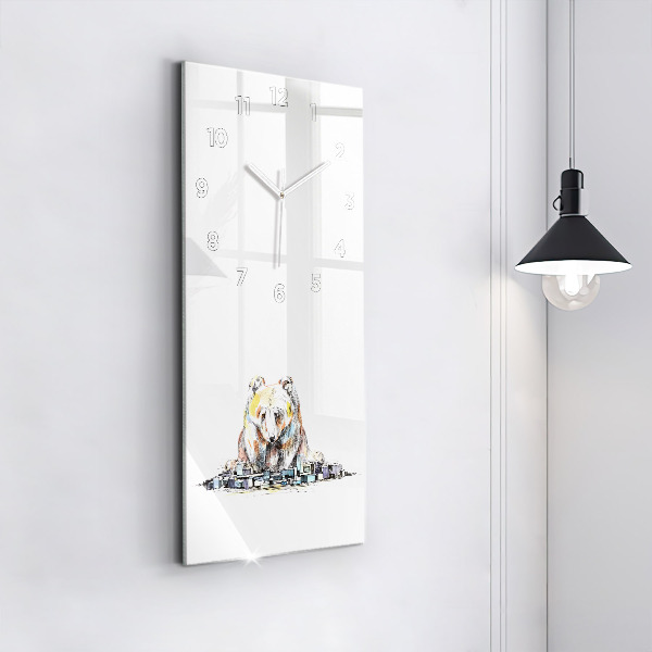 Téglalap alakú üvegóra Absztrakció medve város