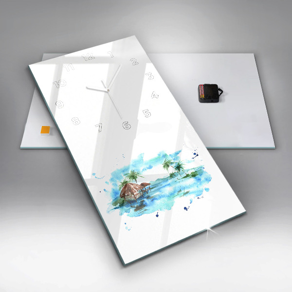 Téglalap alakú üvegóra Kép egy lakatlan szigetről