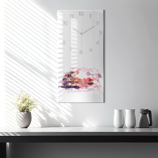 Téglalap alakú üvegóra Trópusi táj