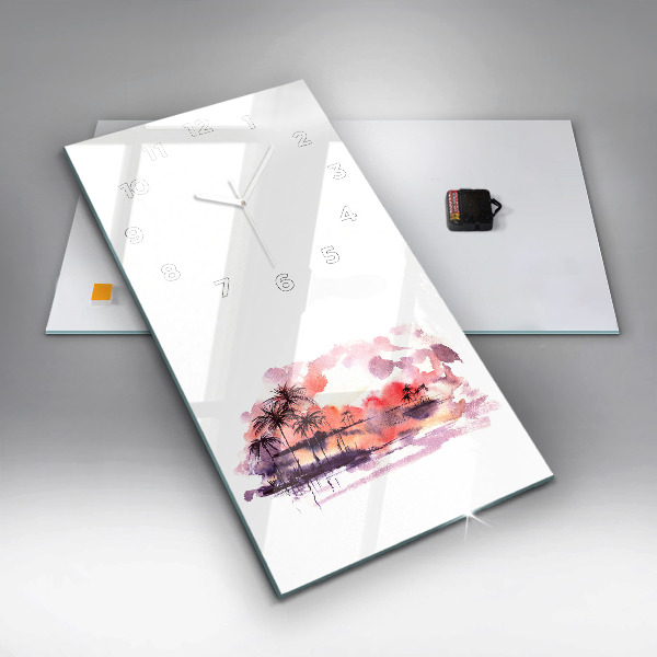 Téglalap alakú üvegóra Trópusi táj