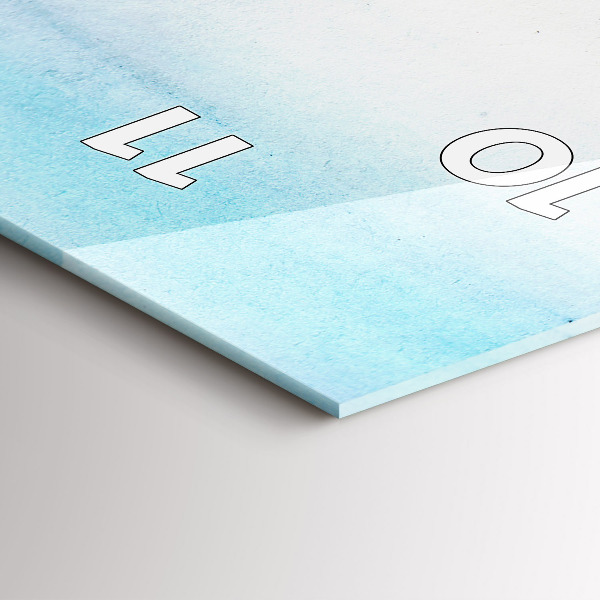 Téglalap alakú üvegóra Párizs festett tája