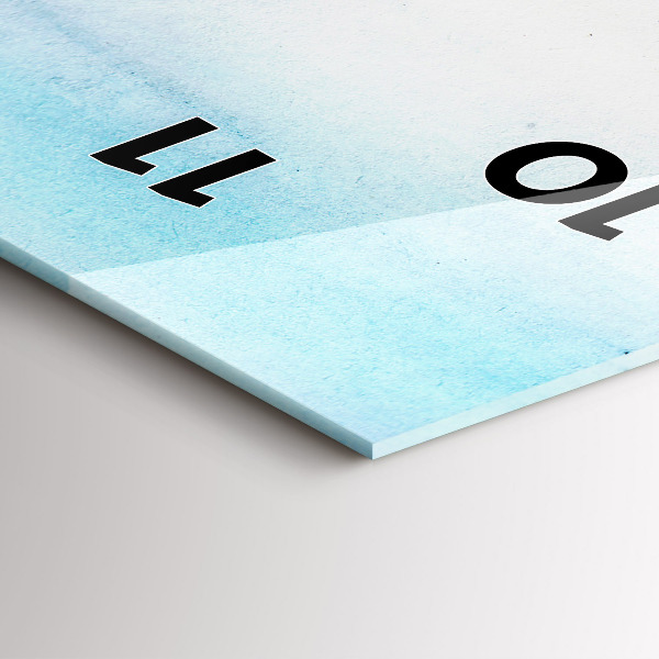 Téglalap alakú üvegóra Párizs festett tája