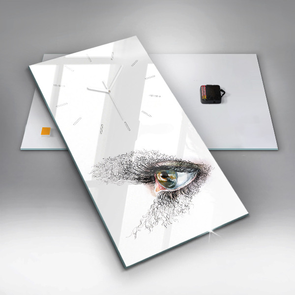 Téglalap alakú üvegóra Emberi szem rajza