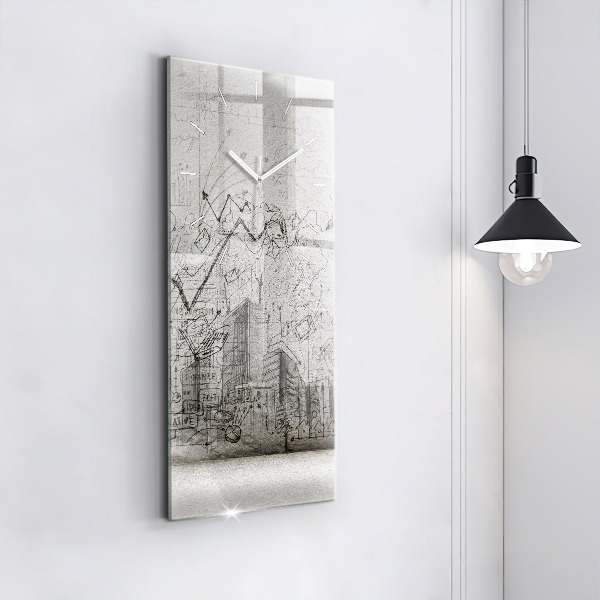 Téglalap alakú üvegóra Vázlat a városról