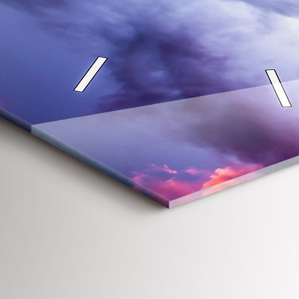 Téglalap alakú üvegóra Téli hegyi táj