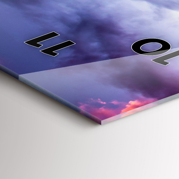 Téglalap alakú üvegóra Téli hegyi táj