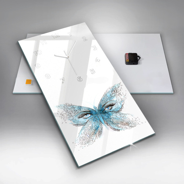 Téglalap alakú üvegóra Pillangó arc