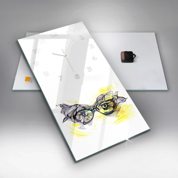 Téglalap alakú üvegóra Szemüveggel