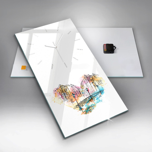 Téglalap alakú üvegóra Festett építészet