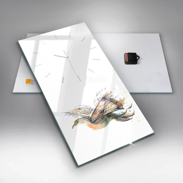 Téglalap alakú üvegóra A madár és a könyv