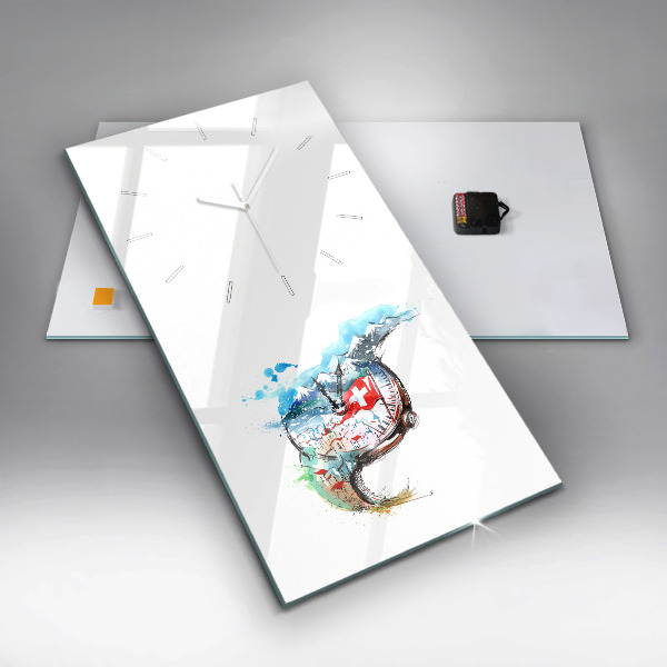 Téglalap alakú üvegóra Svájci óra