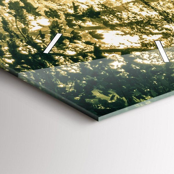 Téglalap alakú üvegóra Napsugarak erdő