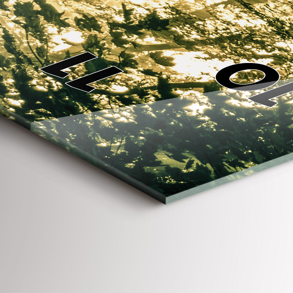 Téglalap alakú üvegóra Napsugarak erdő