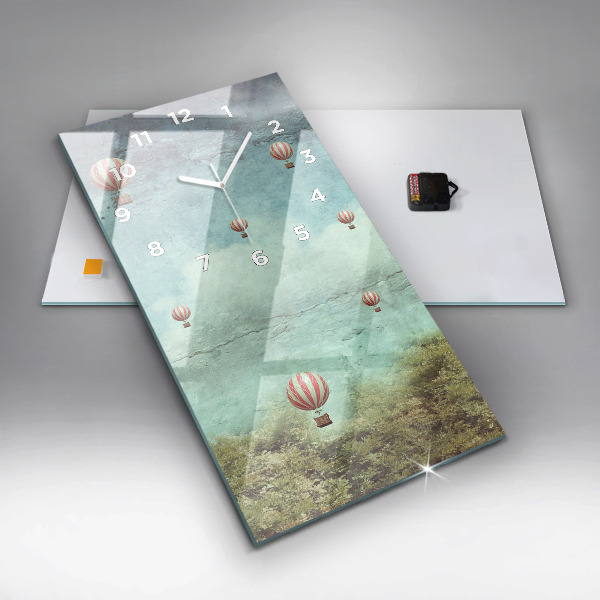 Téglalap alakú üvegóra Festett léggömbök