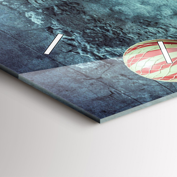 Téglalap alakú üvegóra Festett léggömbök