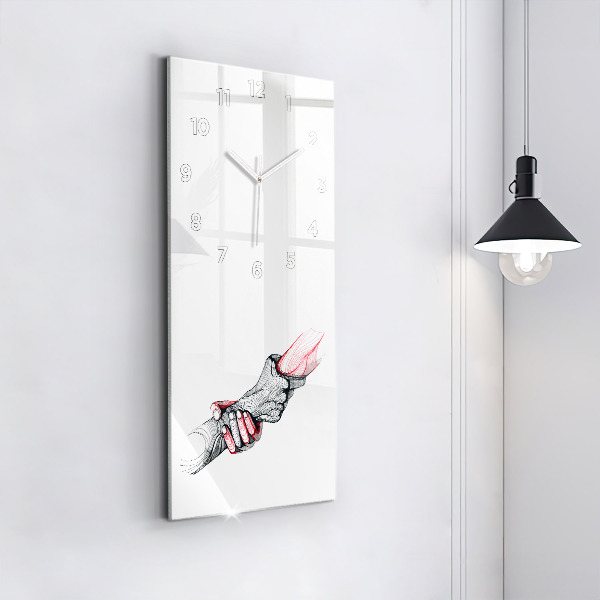 Téglalap alakú üvegóra Kézen fogva