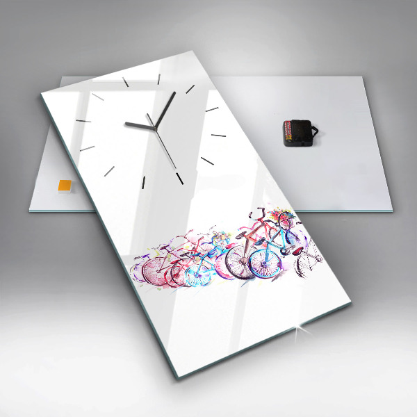 Téglalap alakú üvegóra Színes városi kerékpárok