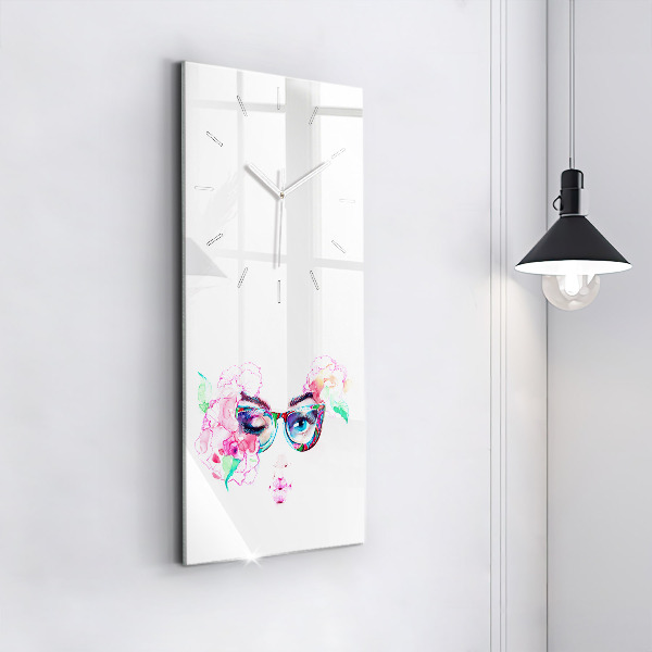 Téglalap alakú üvegóra Szemüveges nő