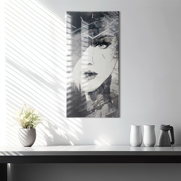 Téglalap alakú üvegóra Nő - akvarell