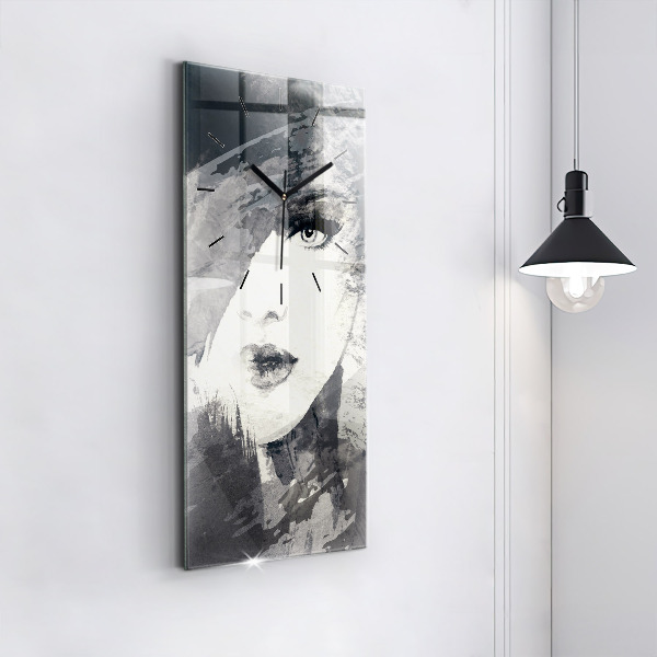 Téglalap alakú üvegóra Nő - akvarell