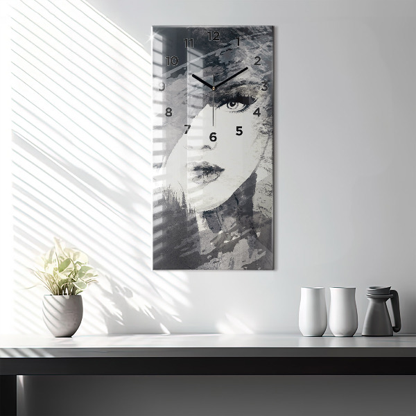 Téglalap alakú üvegóra Nő - akvarell