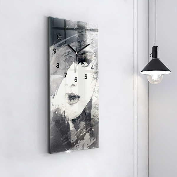 Téglalap alakú üvegóra Nő - akvarell