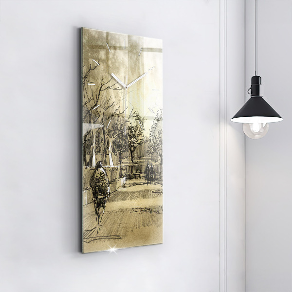 Téglalap alakú üvegóra Park és a szépia fák