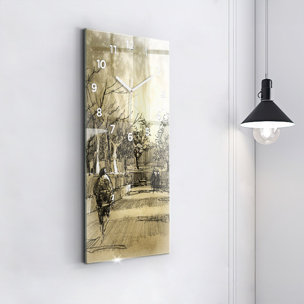 Téglalap alakú üvegóra Park és a szépia fák