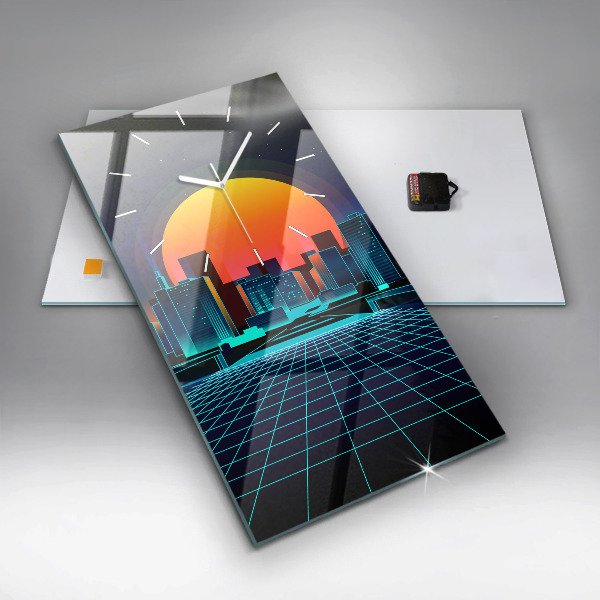 Téglalap alakú üvegóra Kibertér város