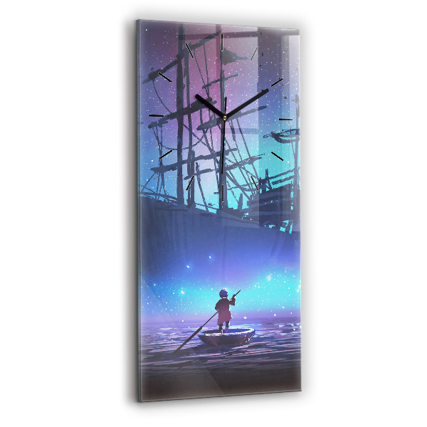 Téglalap alakú üvegóra Fantasy vitorlás hajó