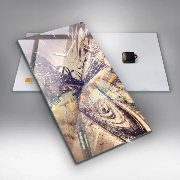 Téglalap alakú üvegóra Absztrakt mechanizmus