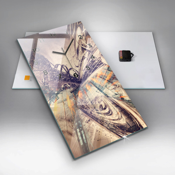 Téglalap alakú üvegóra Absztrakt mechanizmus