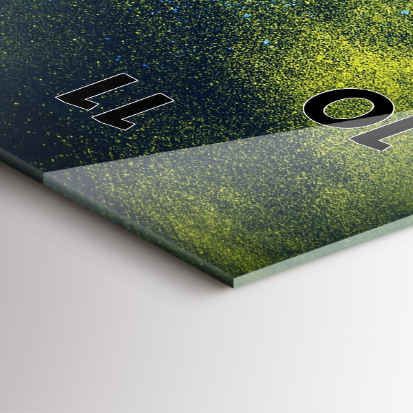 Téglalap alakú üvegóra Színes papagáj