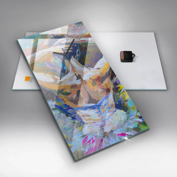 Téglalap alakú üvegóra Festett balerina