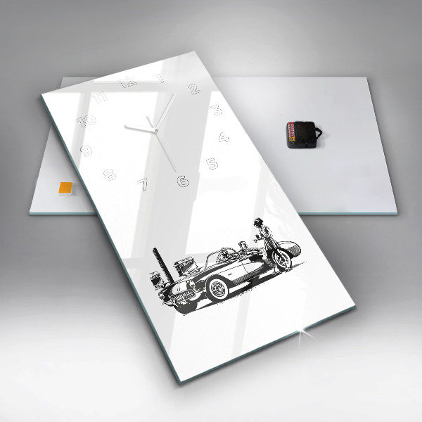 Téglalap alakú üvegóra Retro Illusztráció