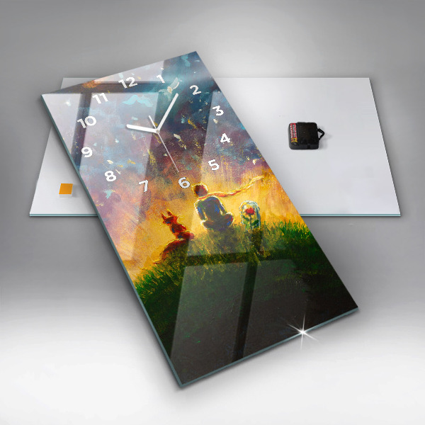 Téglalap alakú üvegóra Absztrakció A kis herceg