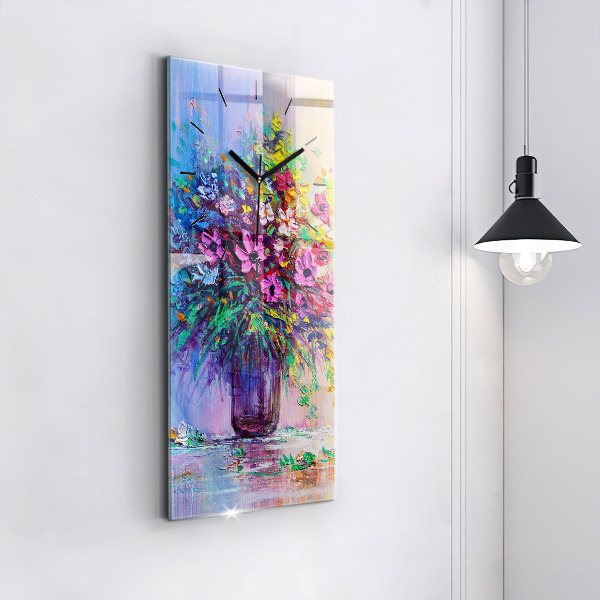 Téglalap alakú üvegóra Virágok egy vázában