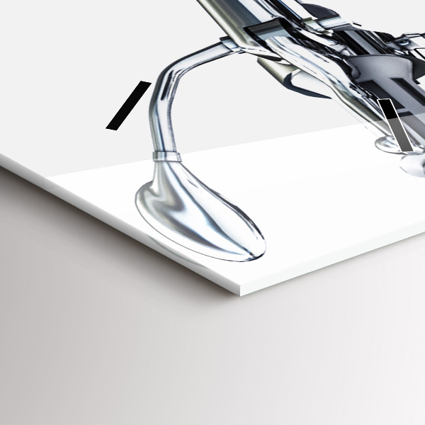 Téglalap alakú üvegóra Fekete motorkerékpár