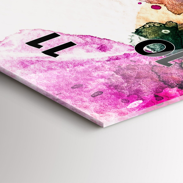 Téglalap alakú üvegóra Absztrakt nő arcát