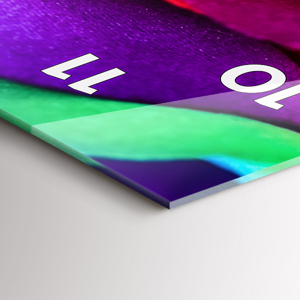 Téglalap alakú üvegóra Szivárvány rózsa