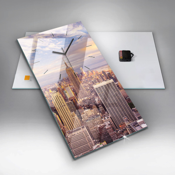 Téglalap alakú üvegóra Naplemente New York