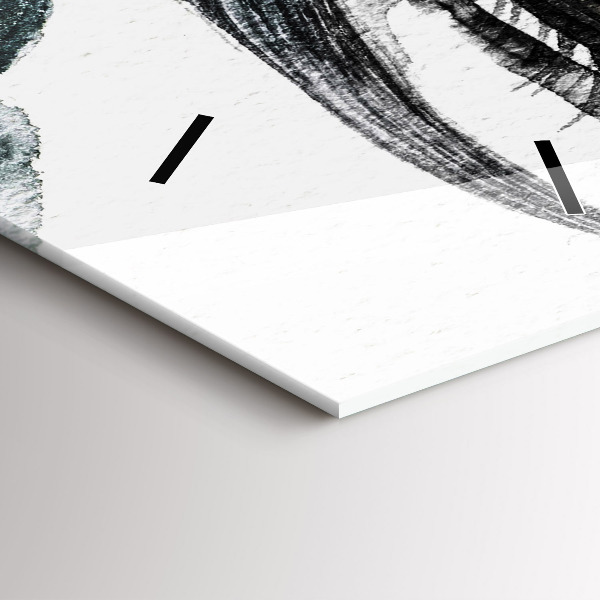 Téglalap alakú üvegóra Vörös ajkak nő portréja