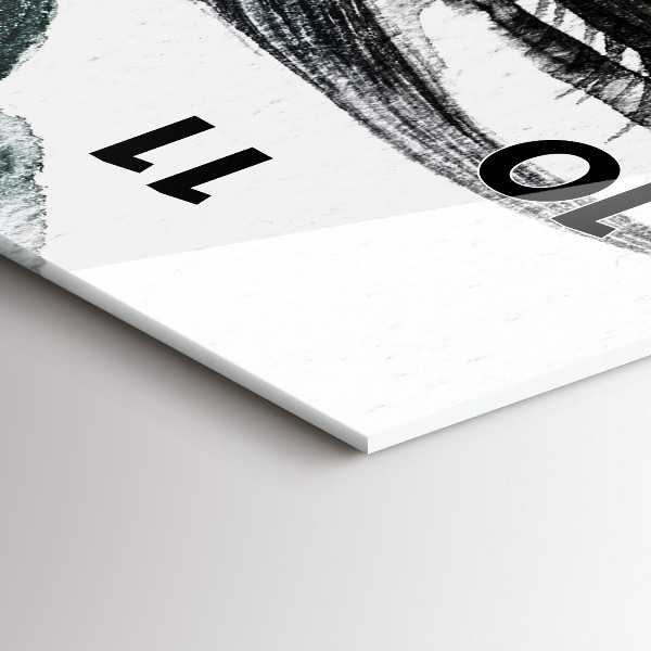 Téglalap alakú üvegóra Vörös ajkak nő portréja