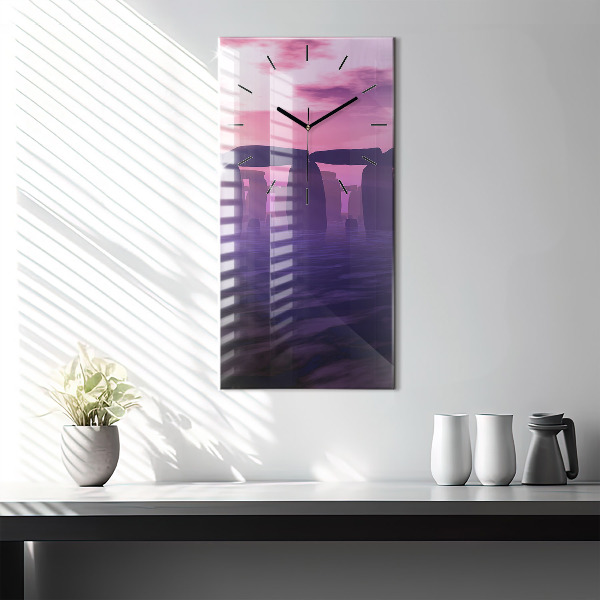 Téglalap alakú üvegóra Naplemente Stonehenge-ben