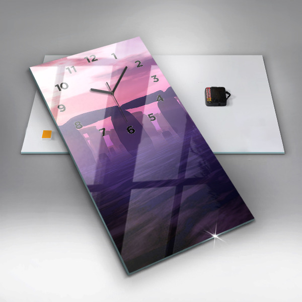 Téglalap alakú üvegóra Naplemente Stonehenge-ben