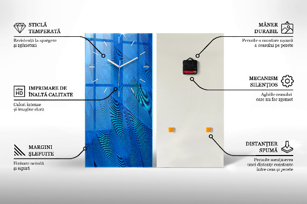 Téglalap alakú üvegóra Színes portré egy nőről